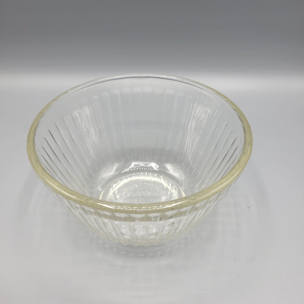 Vintage Pyrex USA Clear Glass Mixing Bowl 3 Cup 750ML Ribbed Design Replacement